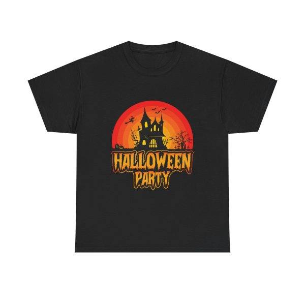 Halloween Party Black Color T-Shirt For Unisex Heavy Cotton Tee