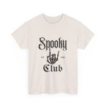 Spooky Club Ice Gray Color T-Shirt For Unisex Heavy Cotton Tee