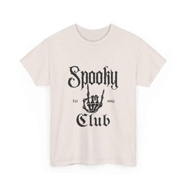 Spooky Club Ice Gray Color T-Shirt For Unisex Heavy Cotton Tee