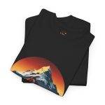 Mountain View Black Color T-Shirt For Unisex Heavy Cotton Tee