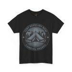 TENT ROPES MY NEW CAMPING HAZARD Black Color T-Shirt For Unisex Heavy Cotton Tee