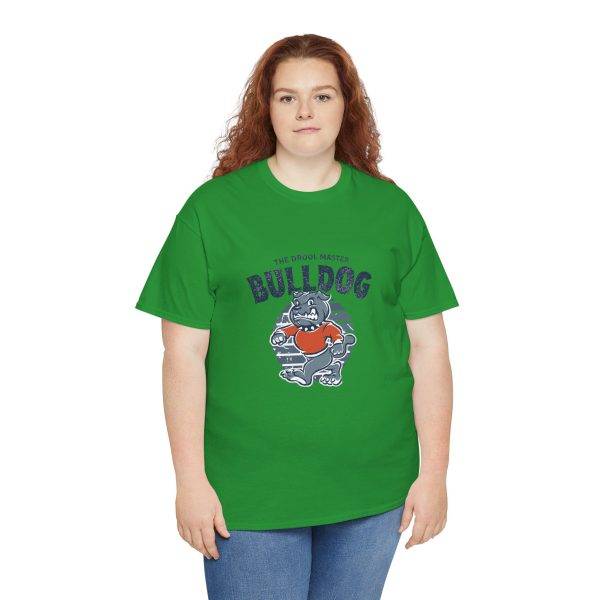 Bulldog Green Color T-Shirt For Unisex Heavy Cotton Tee