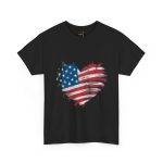 Patriotic USA Heart Unisex Heavy Cotton Tee