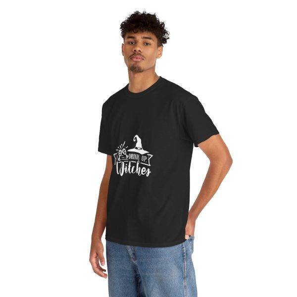 Halloween Drink up Witches Black Color T-Shirt For Unisex Heavy Cotton Tee