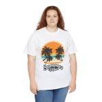 Summer Vibes White Color T-Shirt for Unisex Heavy Cotton Tee
