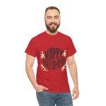Happy Halloween Red Color T-Shirt For Unisex Heavy Cotton Tee Happy Halloween Red Color T-Shirt For Unisex Heavy Cotton Tee
