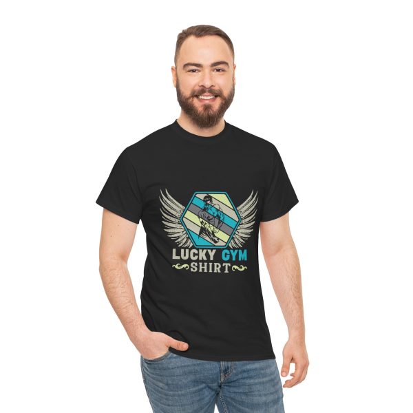 Lucky Gym Wings Unisex Heavy Cotton Tee - Workout & Fitness Apparel