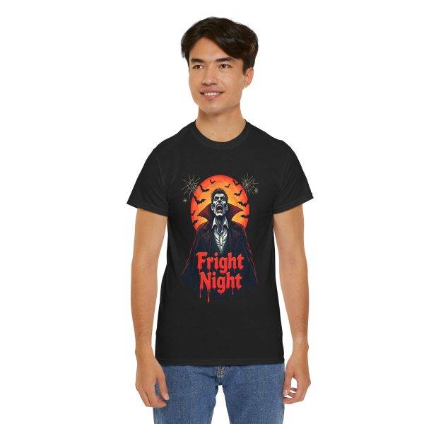 Halloween Fright Night Black Color T-Shirt For Unisex Heavy Cotton Tee