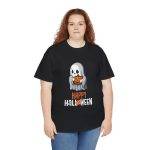 Happy Halloween Black Color T-Shirt For Unisex Heavy Cotton Tee