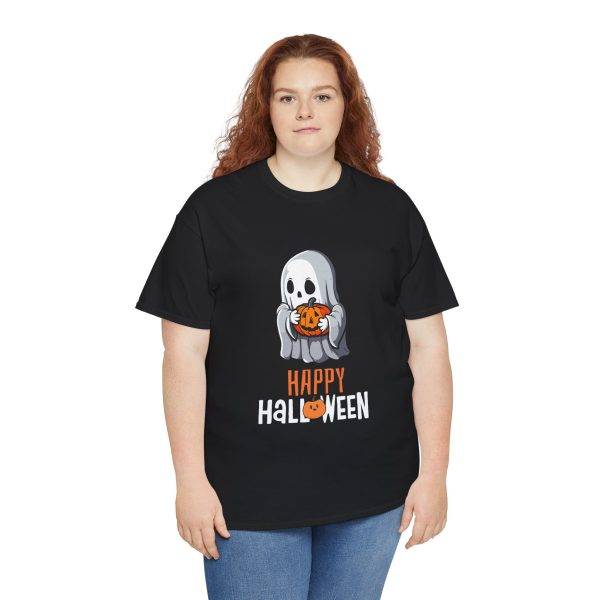 Happy Halloween Black Color T-Shirt For Unisex Heavy Cotton Tee