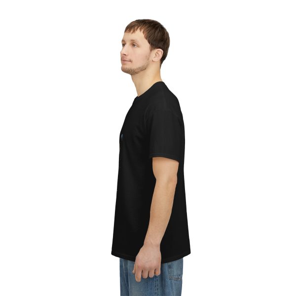 Astronaut playing hockey Black Color tshirt for Unisex Heavy Cotton Tee