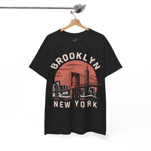 Brooklyn New York Black Color T-Shirt For Unisex Heavy Cotton Tee
