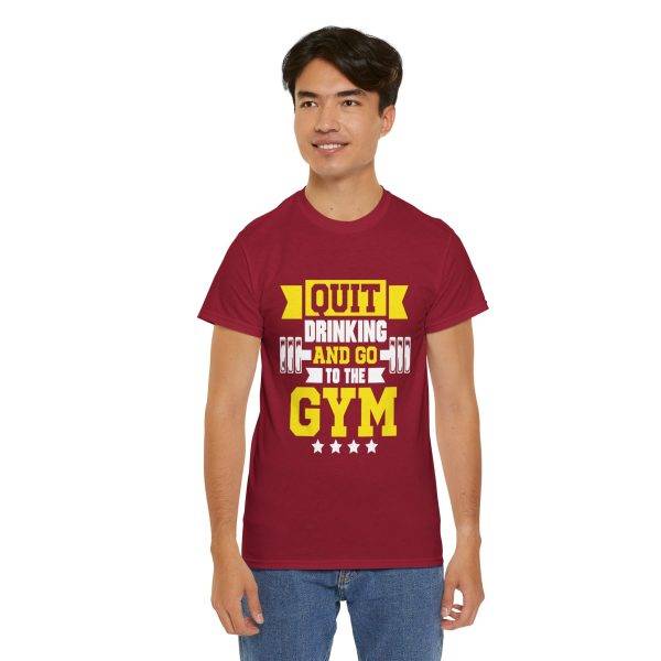 Motivational Gym Tee - Quit Drinking and Go to the Gym