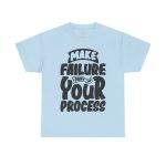 Make Failure Part Of Your Process Light Blue Color T-Shirt For Unisex Heavy Cotton Tee