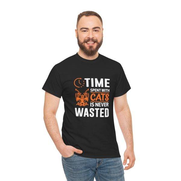Time Spent with Cats Unisex Heavy Cotton Tee
