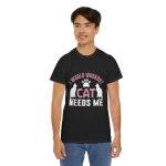 Cat Workout Unisex Heavy Cotton Tee - I Would Workout If Cat Needs Me
