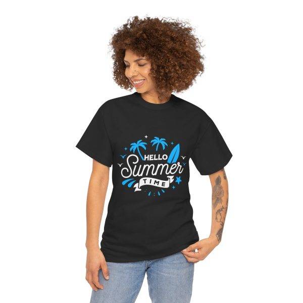 Hello Summer Time Unisex Heavy Cotton Tee - Beach Vibes T-Shirt Hello Summer Time Unisex Heavy Cotton Tee - Beach Vibes T-Shirt