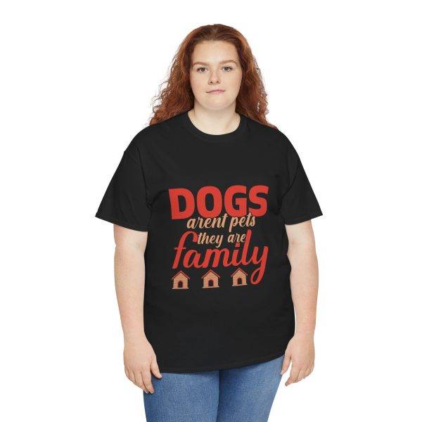 Unisex Heavy Cotton Tee - "Dogs Aren't Pets, They Are Family"