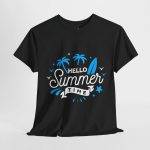 Hello Summer Time Unisex Heavy Cotton Tee - Beach Vibes T-Shirt Hello Summer Time Unisex Heavy Cotton Tee - Beach Vibes T-Shirt