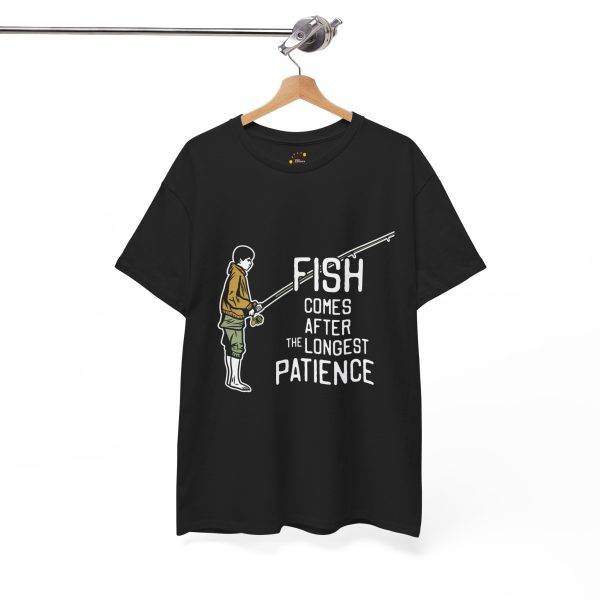Fishing Patience Unisex Heavy Cotton Tee - Perfect Gift for Anglers