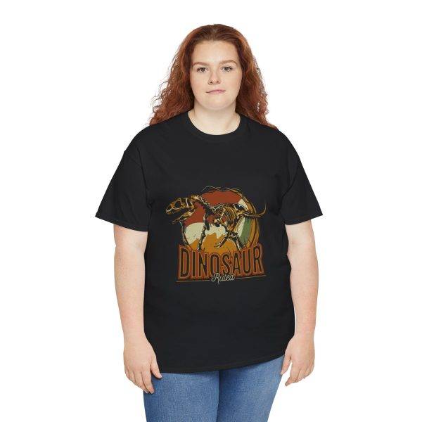 Dinosaur Graphic Unisex Heavy Cotton Tee - Vintage Style T-Shirt for Dino Lovers