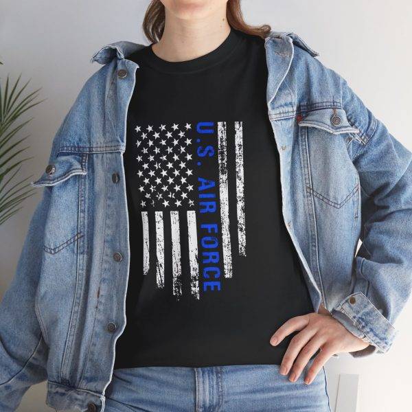 U.S. Air Force Flag Unisex Heavy Cotton Tee - Patriotic Graphic Shirt for Veterans and Supporters