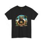 Beach Vibes Bear Unisex Heavy Cotton Tee - Chill Summer Style Beach Vibes Bear Unisex Heavy Cotton Tee - Chill Summer Style