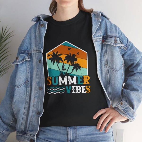 Summer Vibes Unisex Heavy Cotton Tee - Perfect for Beach Days & Casual Outings