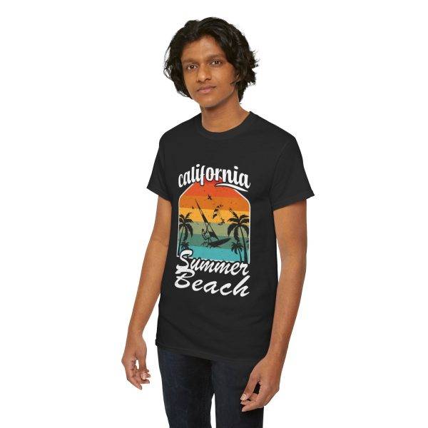 California Summer Beach Tee – Unisex Heavy Cotton T-Shirt for Travel Lovers