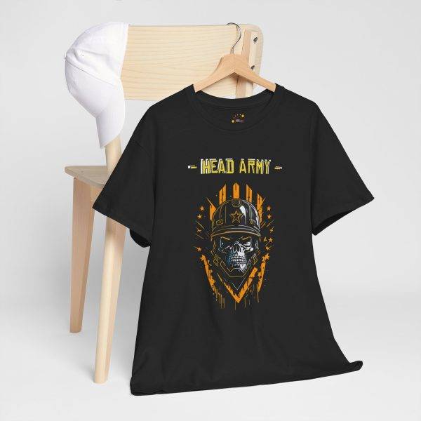Head Army Graphic Tee for Military Enthusiasts - Unisex Heavy Cotton T-Shirt