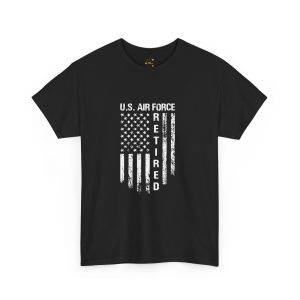 U.S. Air Force Retired Heavy Cotton Tee – Honor Your Service