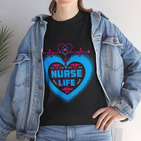 Nurse Life Women Heavy Cotton Tee - Comfortable Shirt for Healthcare Heroes Nurse Life Women Heavy Cotton Tee - Comfortable Shirt for Healthcare Heroes