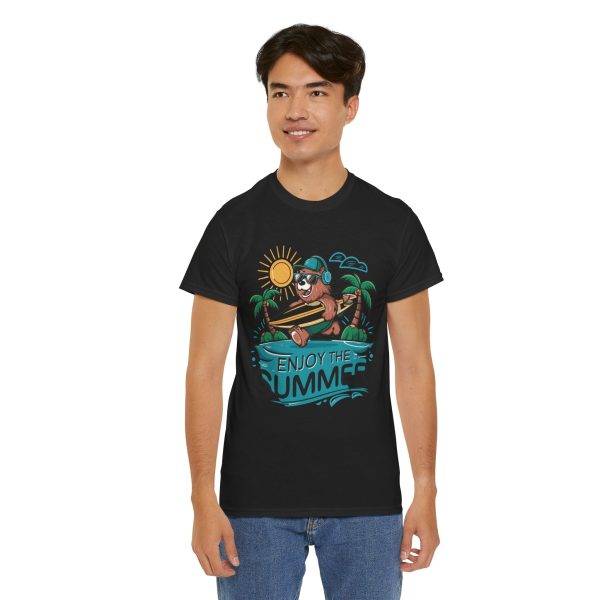 Summer Vibes Unisex Heavy Cotton Tee - Enjoy the Summer Surfing Design Summer Vibes Unisex Heavy Cotton Tee - Enjoy the Summer Surfing Design