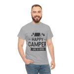 Happy Camper Unisex Heavy Cotton Tee - Life is Good Outdoor Shirt
