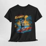 Summer Vibes Skeleton Surfing Unisex Heavy Cotton Tee Summer Vibes Skeleton Surfing Unisex Heavy Cotton Tee