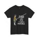 Fishing Patience Unisex Heavy Cotton Tee - Perfect Gift for Anglers
