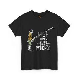 Fishing Patience Unisex Heavy Cotton Tee - Perfect Gift for Anglers