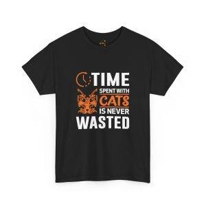 Time Spent with Cats Unisex Heavy Cotton Tee