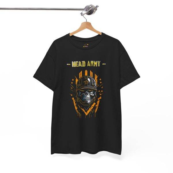 Head Army Graphic Tee for Military Enthusiasts - Unisex Heavy Cotton T-Shirt