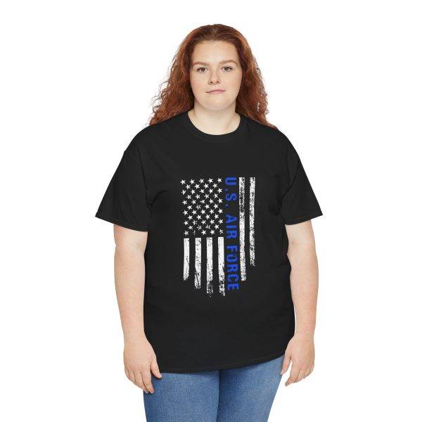 U.S. Air Force Flag Unisex Heavy Cotton Tee - Patriotic Graphic Shirt for Veterans and Supporters