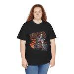 Born to Be Wild Unisex Heavy Cotton Tee - Motorcycle Skull Design