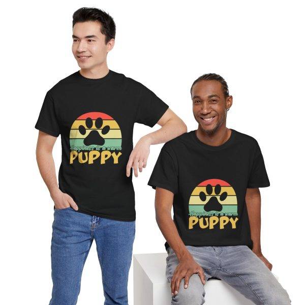 Happiness is a Warm Puppy Tee - Unisex Heavy Cotton Dog Shirt