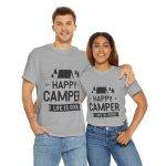 Happy Camper Unisex Heavy Cotton Tee - Life is Good Outdoor Shirt