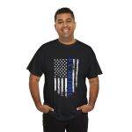 U.S. Air Force Flag Unisex Heavy Cotton Tee - Patriotic Graphic Shirt for Veterans and Supporters