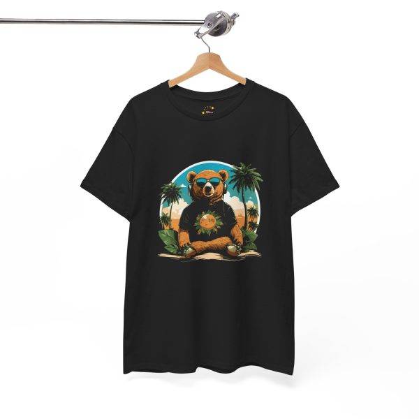Beach Vibes Bear Unisex Heavy Cotton Tee - Chill Summer Style Beach Vibes Bear Unisex Heavy Cotton Tee - Chill Summer Style