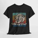 Wild and Free Unisex Heavy Cotton Tee – Vintage Retro Tiger Graphic