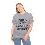 Happy Camper Unisex Heavy Cotton Tee - Life is Good Outdoor Shirt