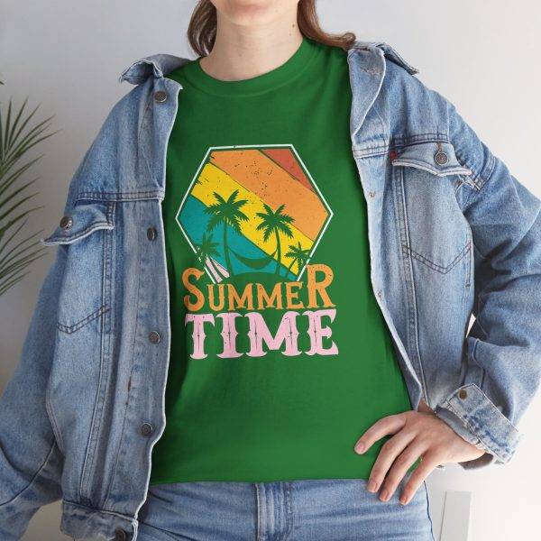 Summer Time Unisex Heavy Cotton Tee | Casual Vacation Vibes
