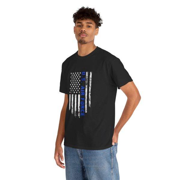 U.S. Air Force Flag Unisex Heavy Cotton Tee - Patriotic Graphic Shirt for Veterans and Supporters