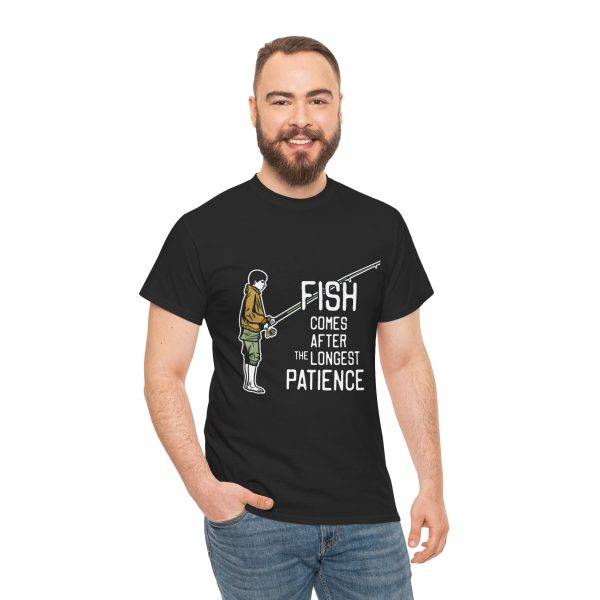 Fishing Patience Unisex Heavy Cotton Tee - Perfect Gift for Anglers
